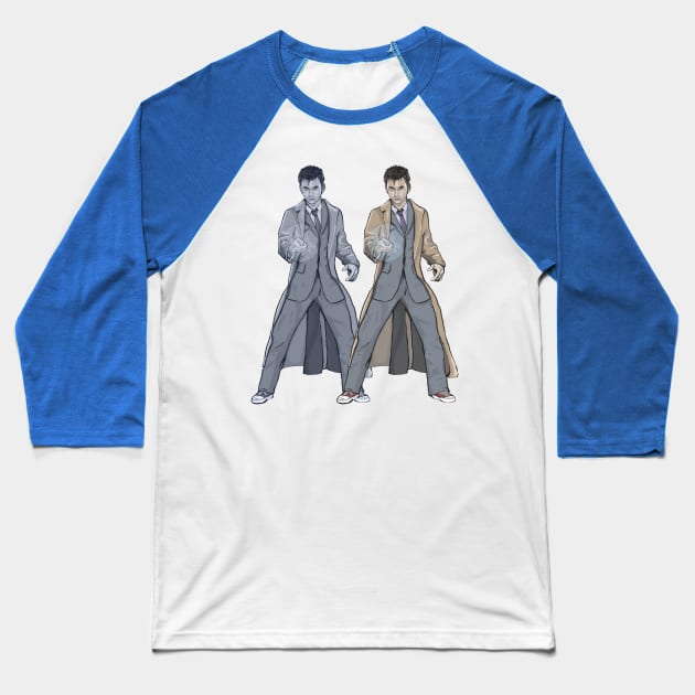 Dr Who- Warhol style Baseball T-Shirt by FanboyMuseum